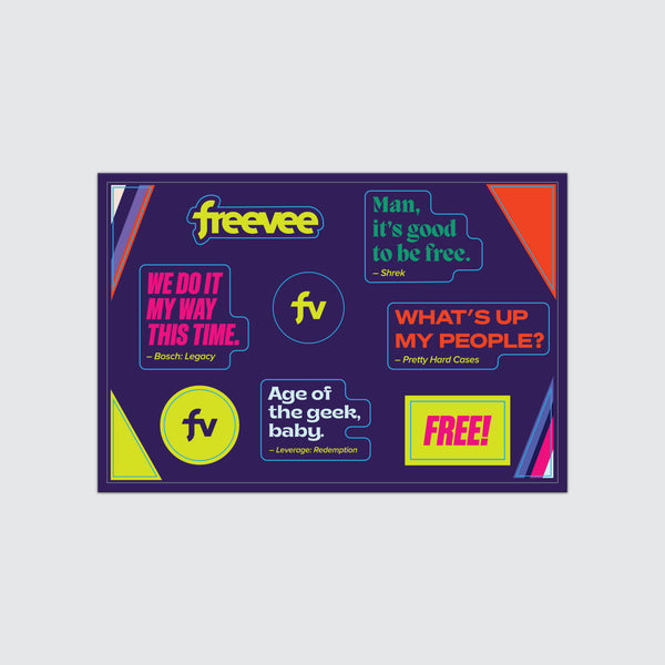 Freevee Sticker Sheet 5 PK